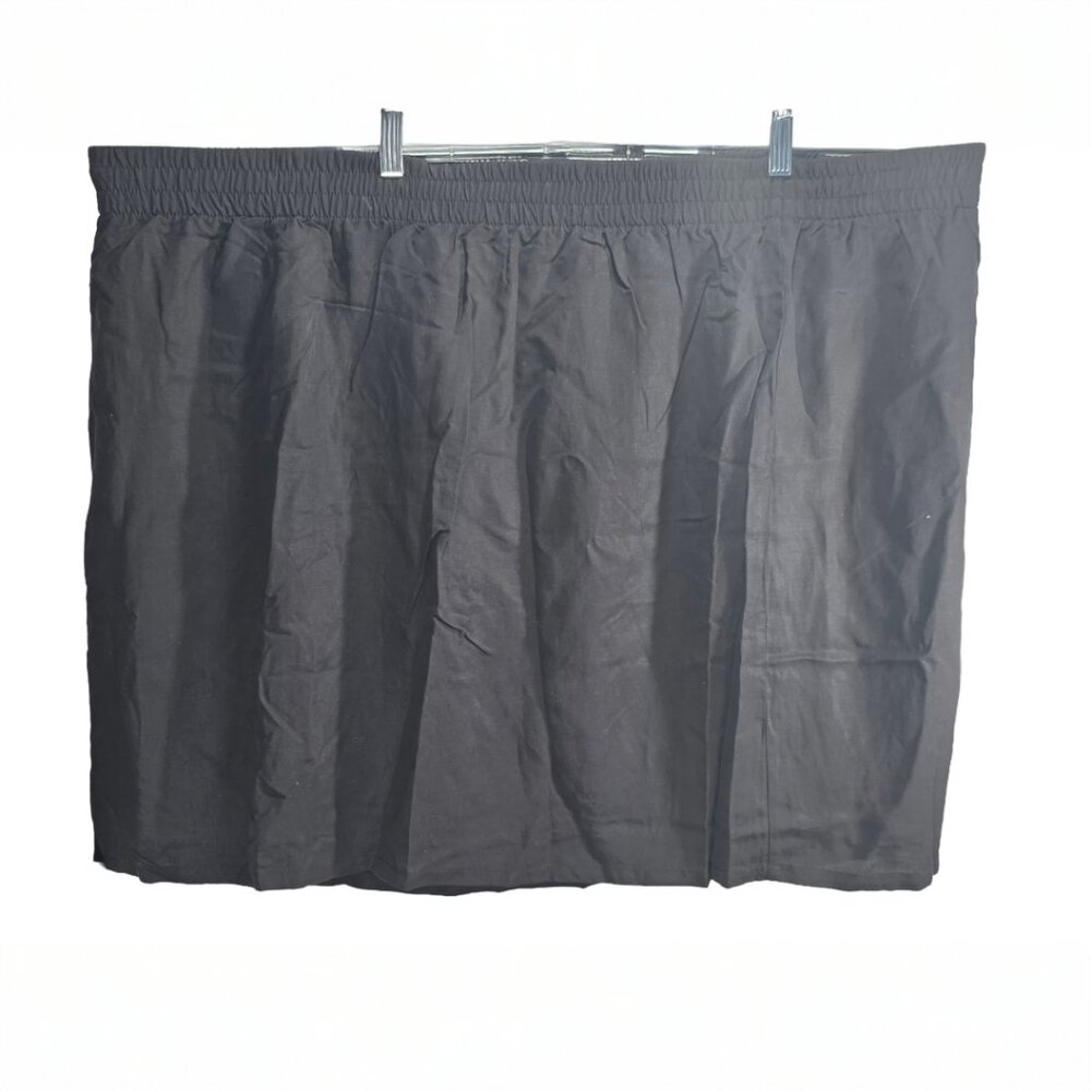 TORRID LINEN HI WAISTED MINI SKIRT | 17726096 | PLUS 5X | BLACK
